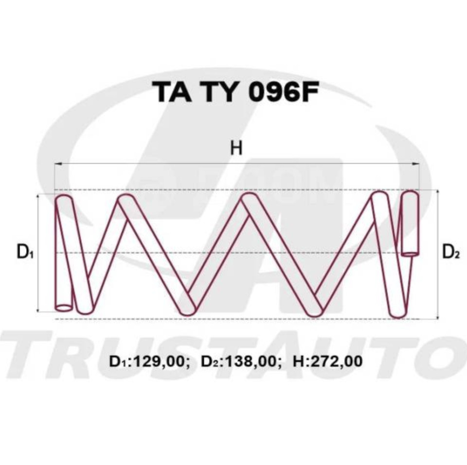 Усиленные пружины TrustAuto передние — Daihatsu Terios (1G), 1,3 л ...