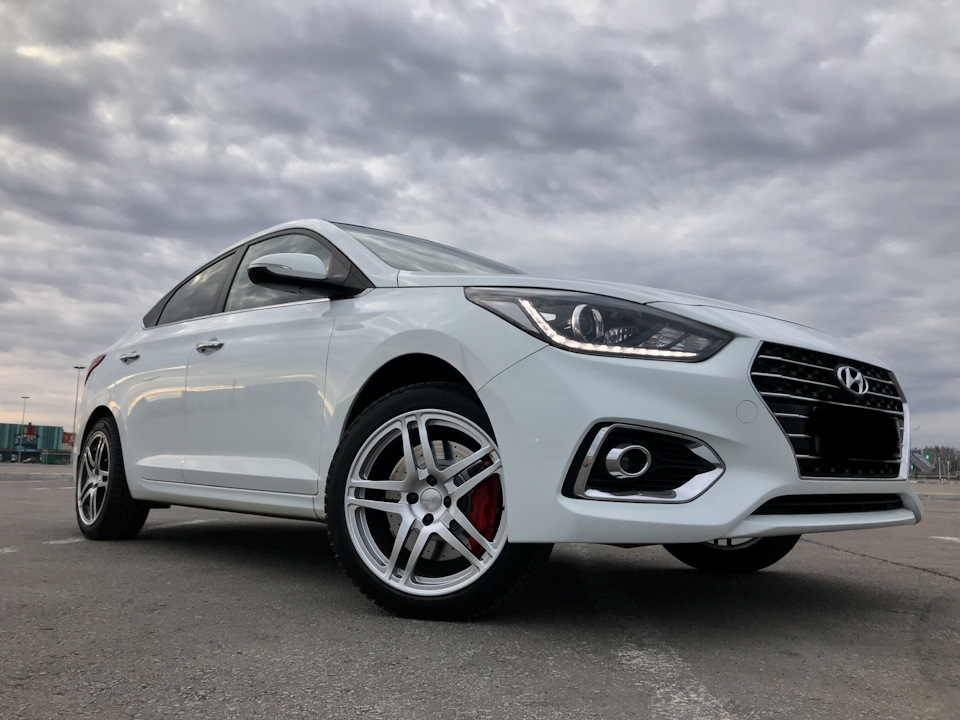 55) Новый цвет колесных дисков на зиму — Hyundai Solaris (2G), 1,6 л ...