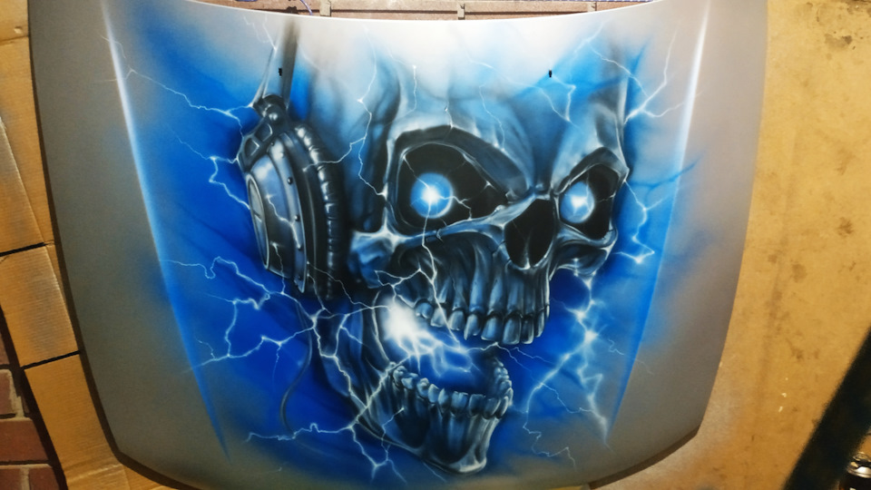 Аэрография на капот громкий Акцент — DRIVE2