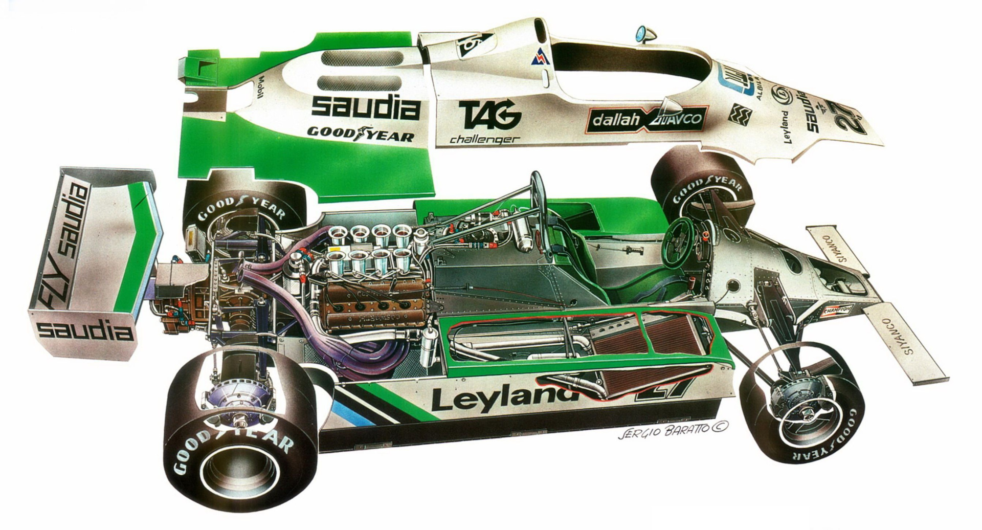 7 cars 1. Williams fw07.