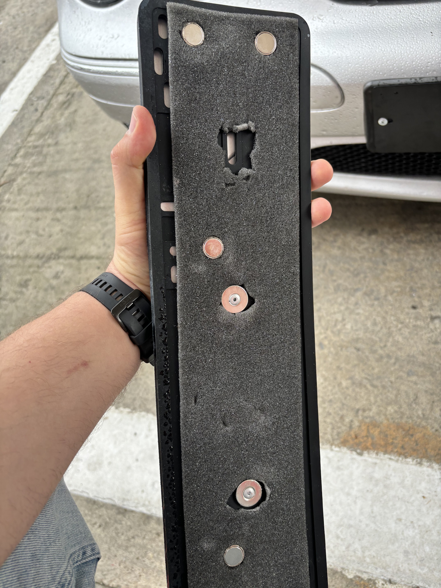 Магнитные рамки. Площадка номера — Mercedes-Benz C-Class (W203), 1,8 л ...