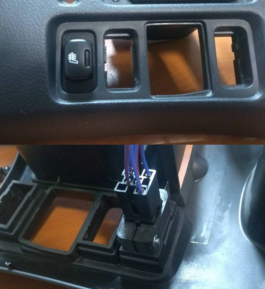 Кнопки Ваз (Европанель). Крепление и подключение. — Toyota Probox, 1,3 ...