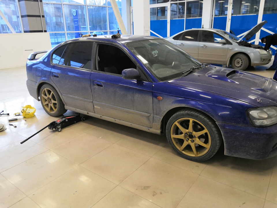 Крышки на диски и регулировка стоек — Subaru Legacy B4 (BE), 2 л, 2002 ...