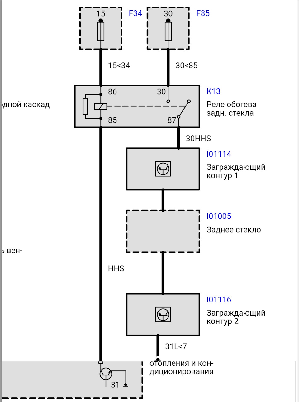 Схема обогрева заднего стекла бмв е36