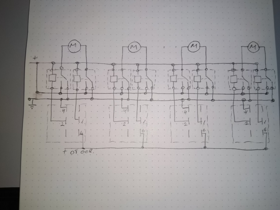 схема подключения электростеклоподъемников на газель