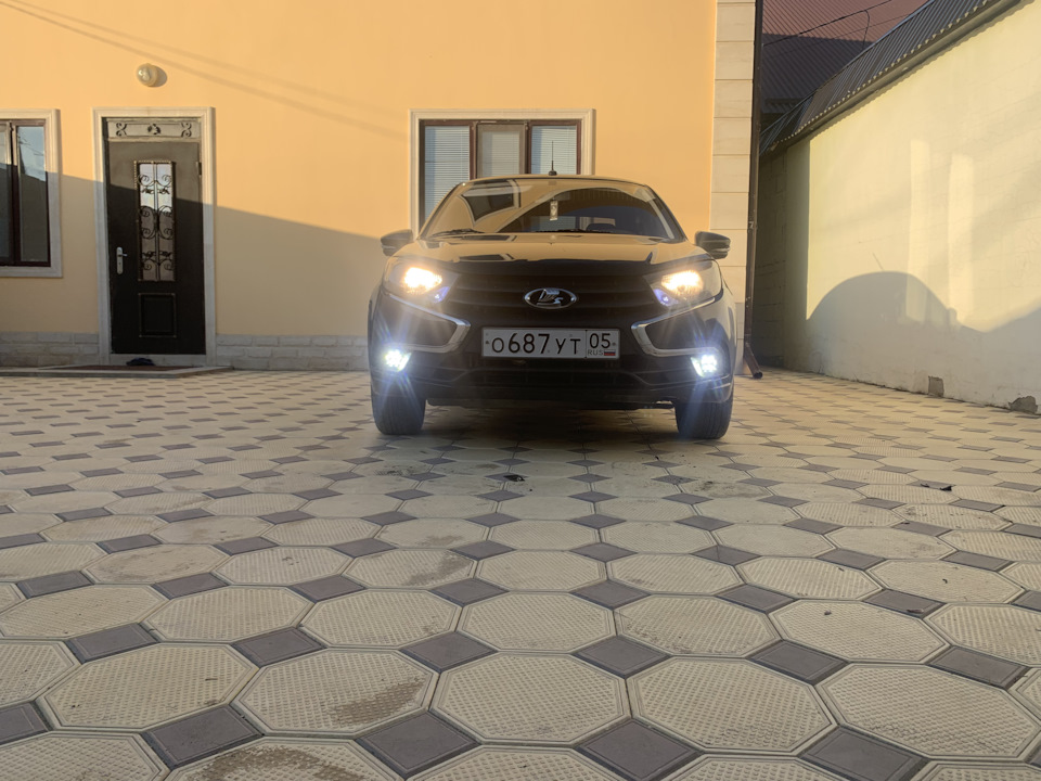 Птф Led 7линз — Lada Гранта (2G) FL, 1,6 л, 2019 года | тюнинг | DRIVE2
