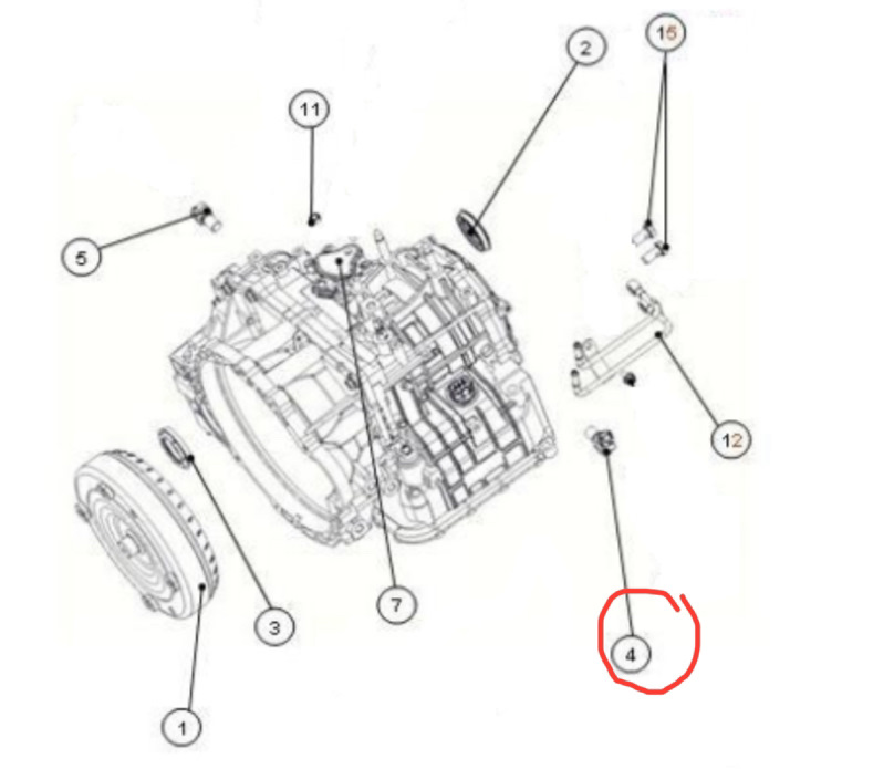 Замена датчика числа оборотов входного вала АКПП на Brilliance H530 ...