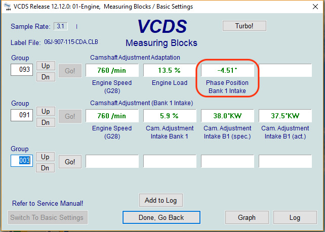 Vcds проверка лямбда зонда