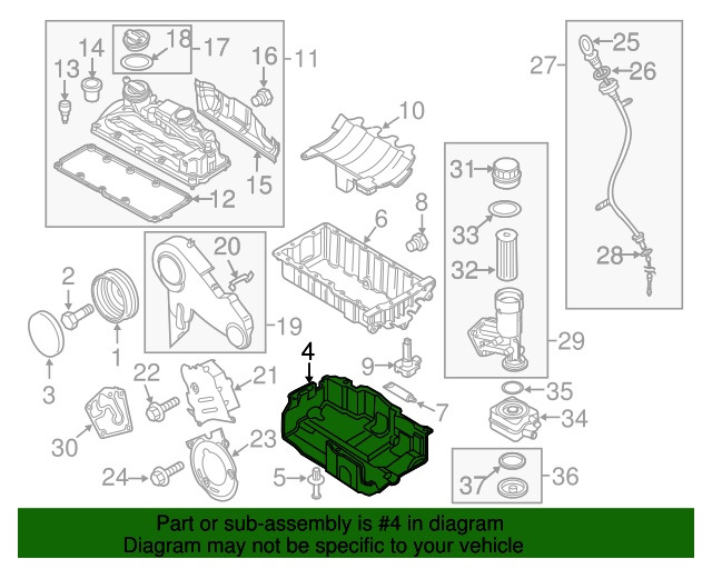 03L103660C Крышка масляного поддона VAG | Запчасти на DRIVE2