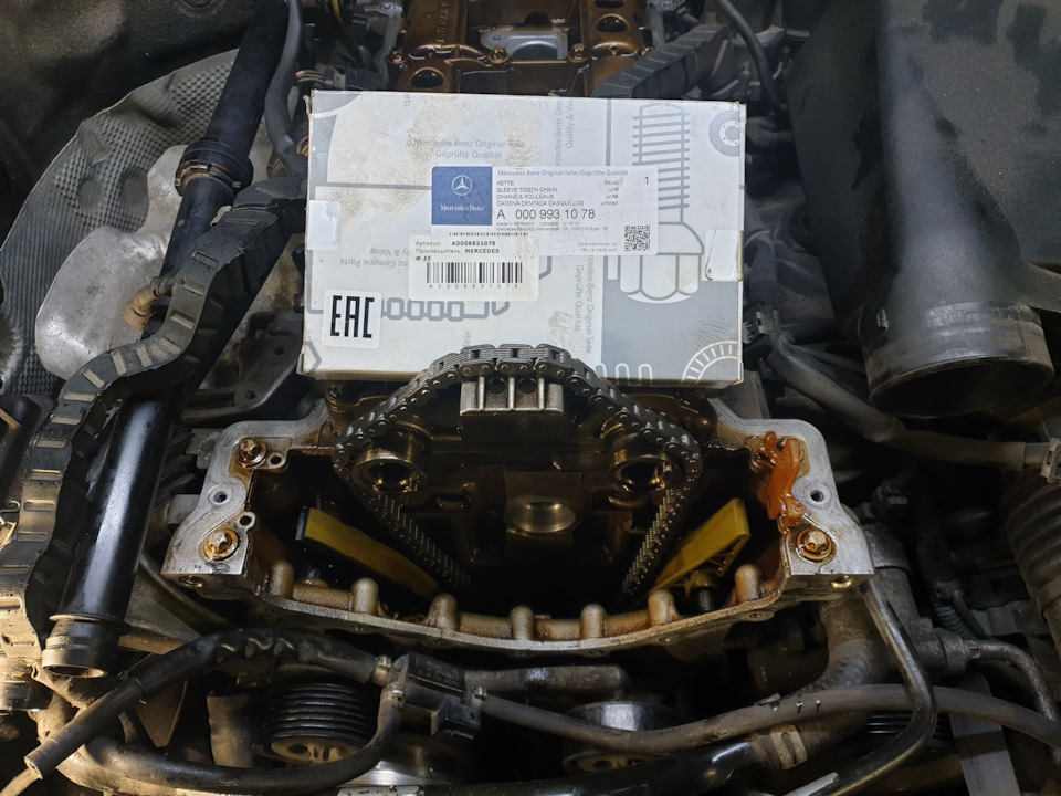 Замена цепи грм и муфт 271 мотор — Mercedes-Benz C-class (W204), 1,8 л ...