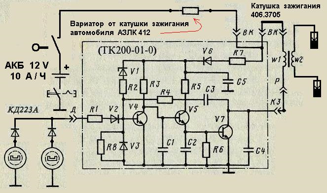 Тк 200 01 схема электрическая принципиальная