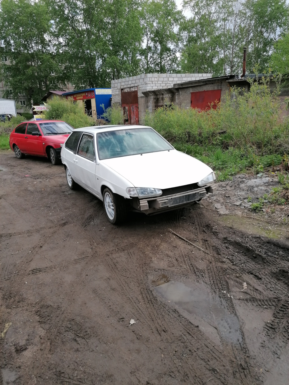 Покраска машины в белый цвет — Lada 2113, 1,6 л, 2008 года | стайлинг |  DRIVE2