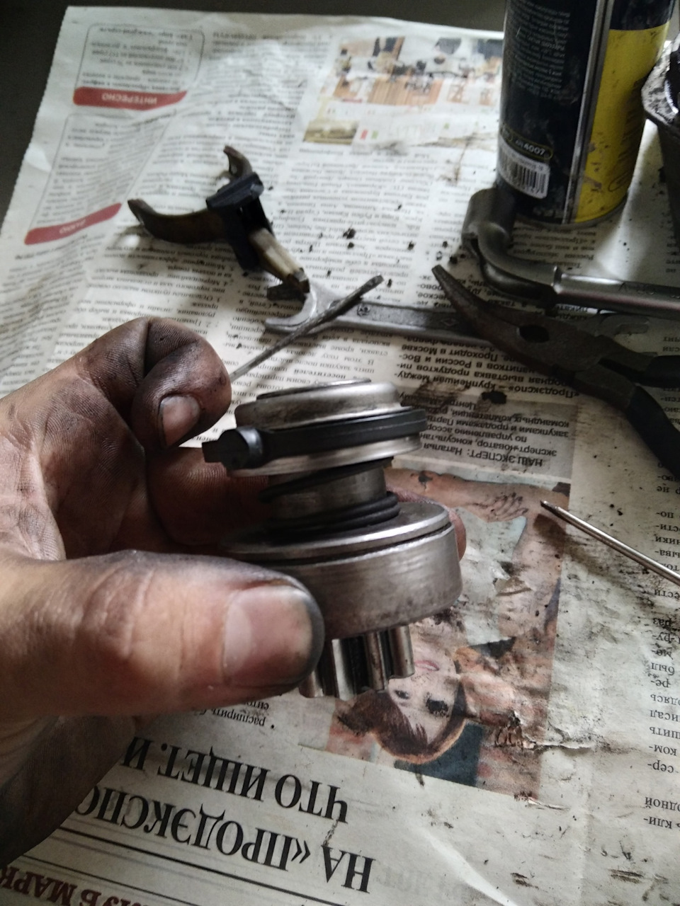 И снова стартер. Не крутил бендикс. — Audi 100 (C3), 1,8 л, 1984 года ...