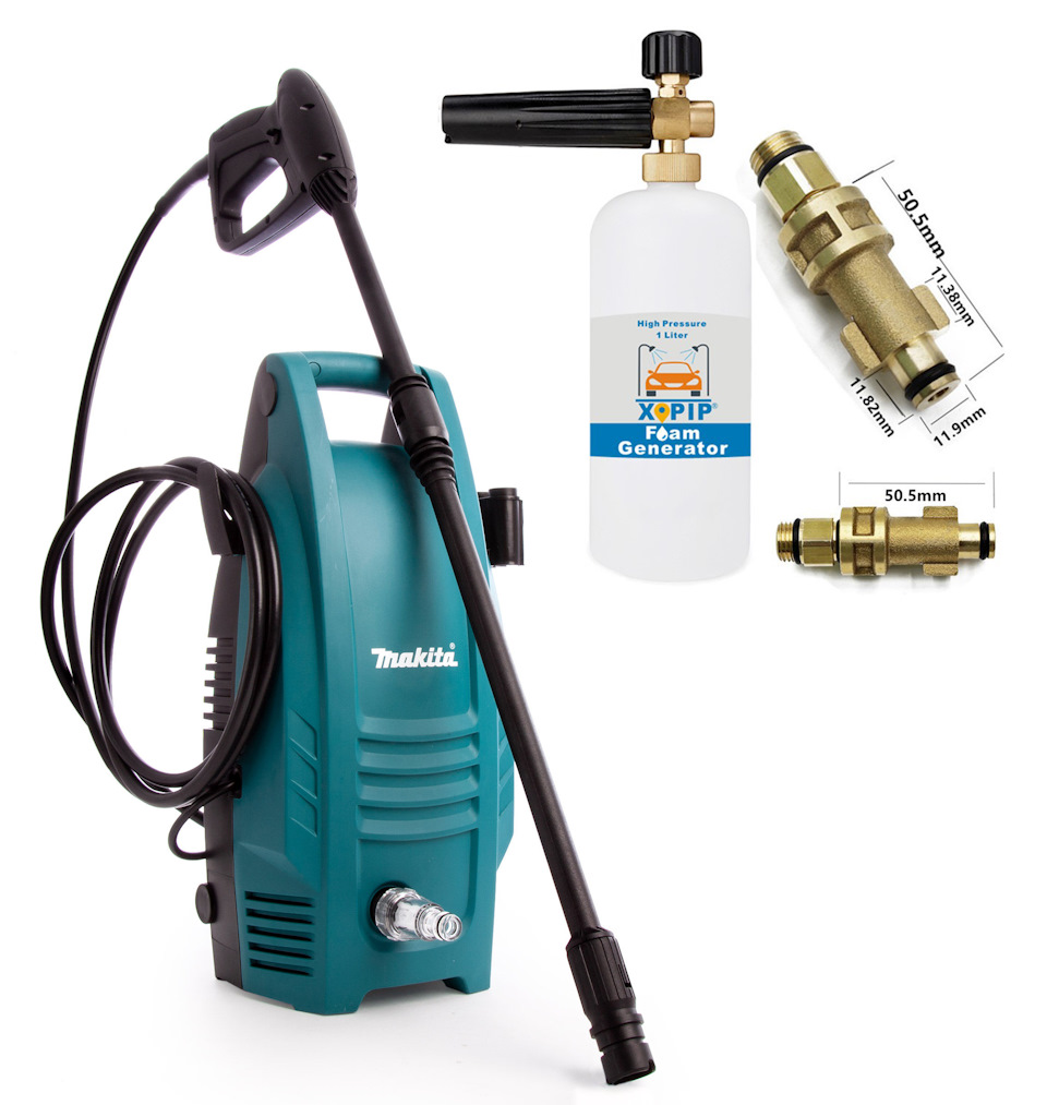 Мойка Makita HW101 (Пенник покупал отдельно на Алике, тот что в комплекте — полное Г…) — Mazda 626 III (GD)