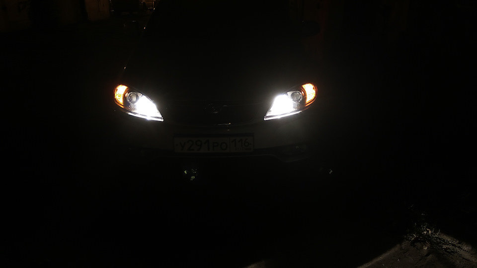 Дальний сам вид ночью, ИСО 100 ручной — Daewoo Gentra. Запчасти на фото: PQ116