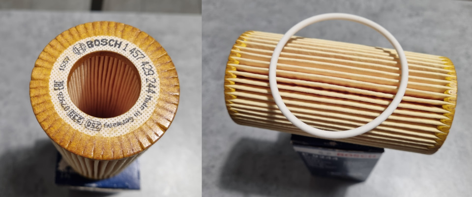 Масляный фильтр тоже Bosch, артикул 1 457 429 244. Полный аналог оригинала Ford (или Volvo, или Mann) — Ford Focus ST II. Запчасти на фото: 1457429244