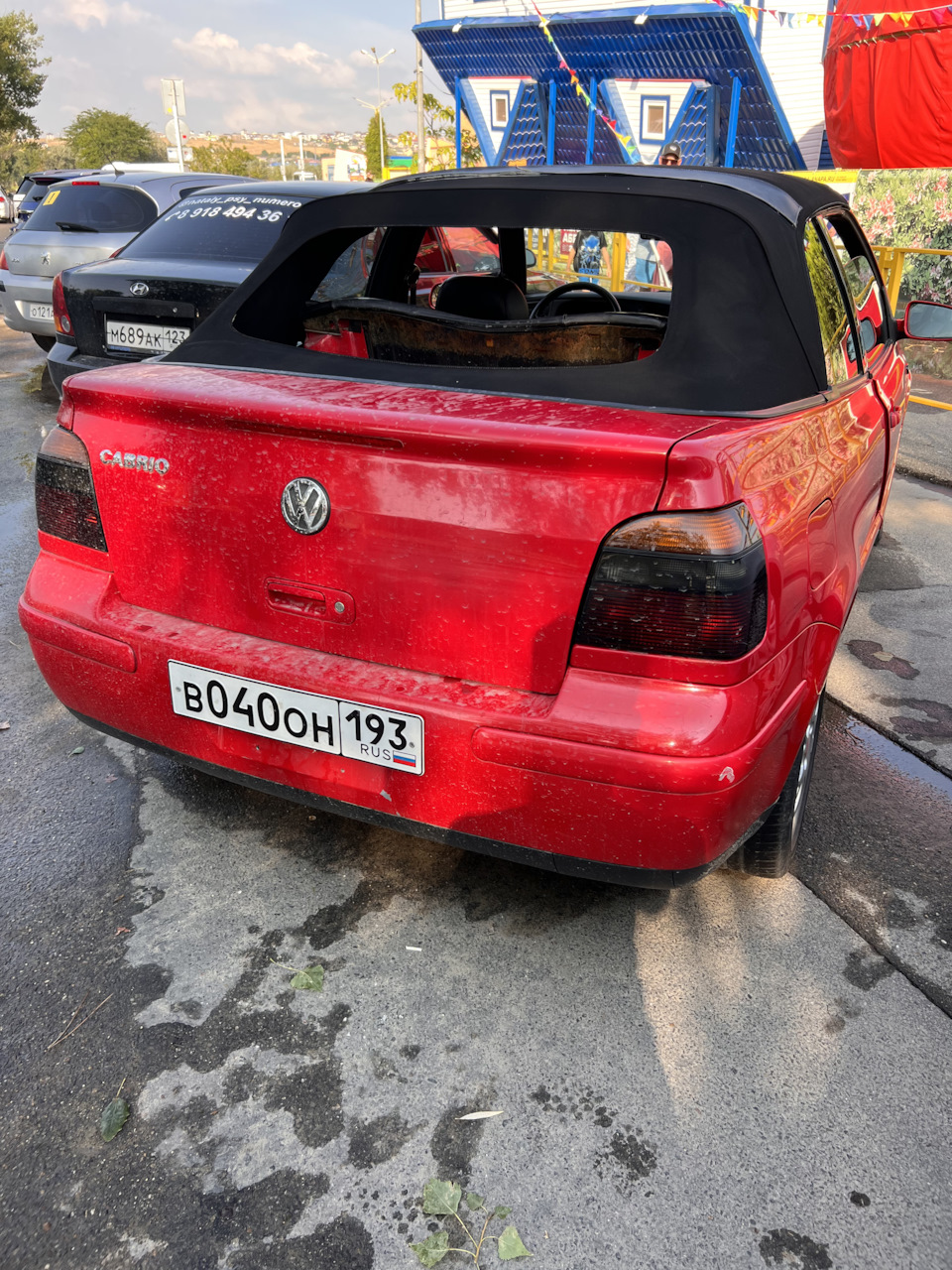 Оформление и хорошие номера — Volkswagen Golf Cabriolet Mk4, 2 л, 2002 года  | просто так | DRIVE2