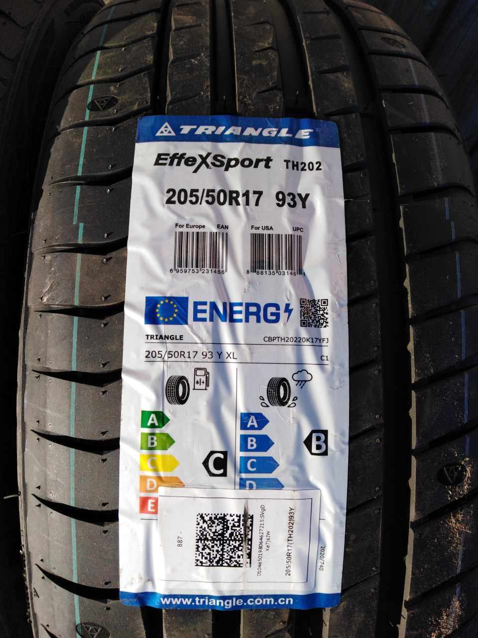 Резина на лето от чайнатаун Triangle EffeXSport TH202 205/50 R17 93Y —  Mazda 3 (1G) BK, 2 л, 2006 года | шины | DRIVE2