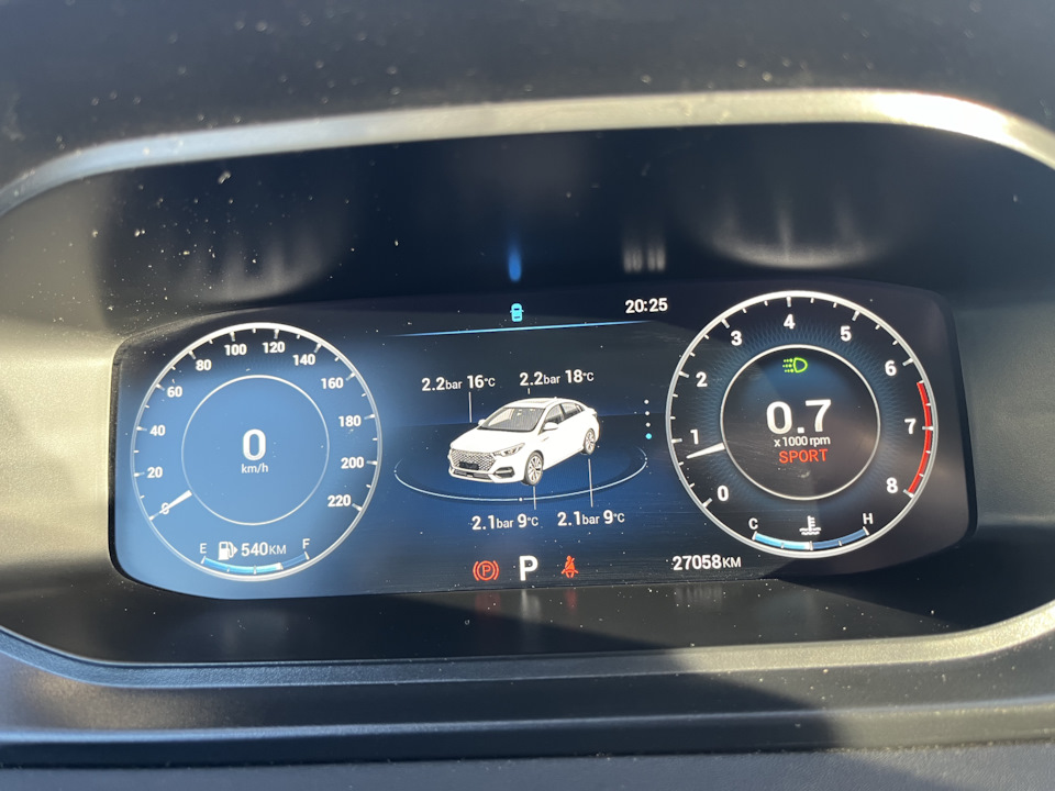 Давление и температура воздуха в колесах — Omoda S5