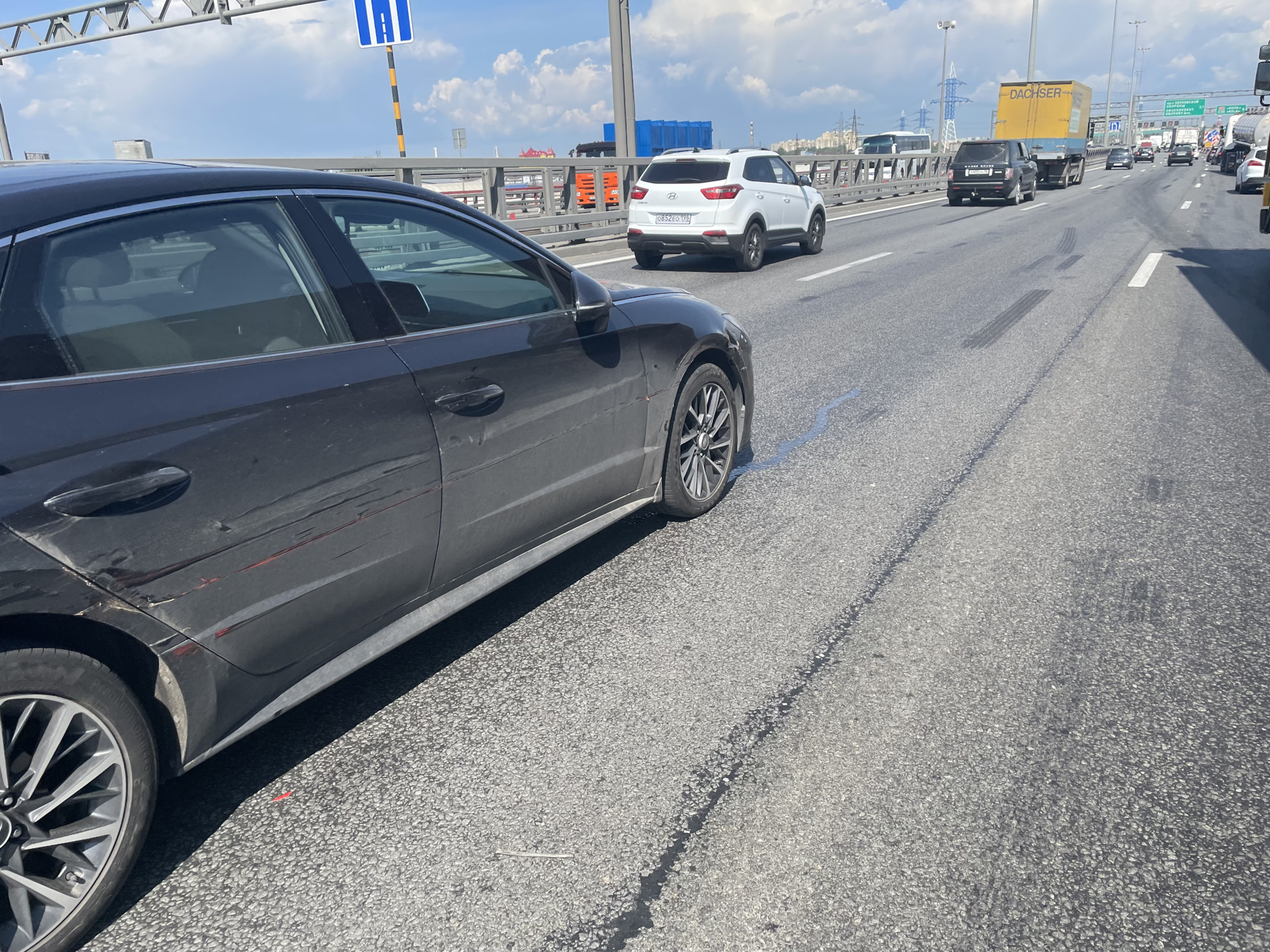 И снова в Питере и снова неприятности. — Hyundai Sonata VIII (DN8), 2,5 л,  2019 года | ДТП | DRIVE2