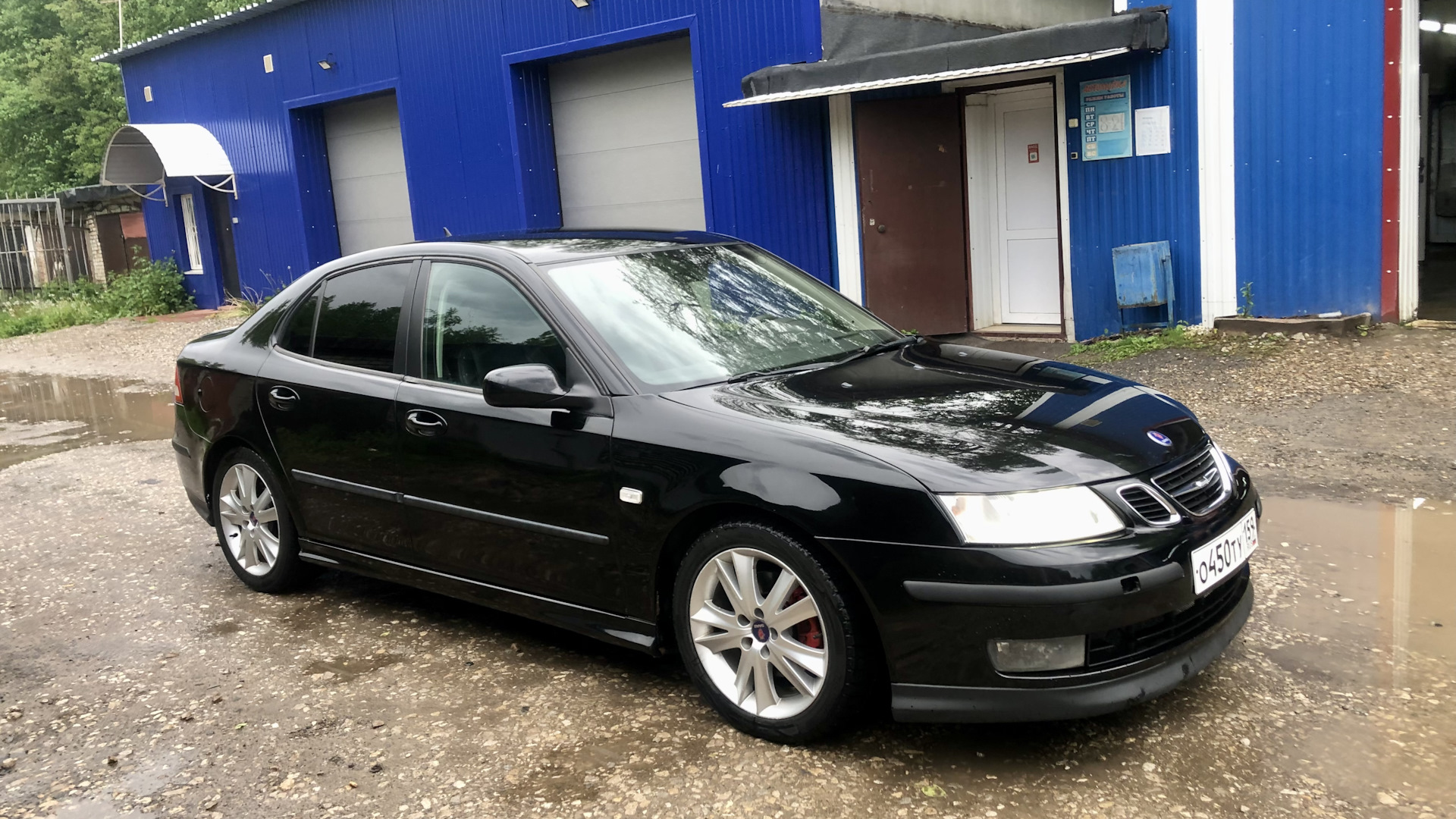 Saab 9-3 (2G) 2.0 бензиновый 2007 | Чёрный швед на DRIVE2