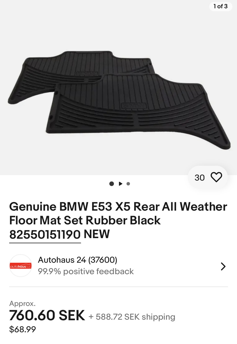 Для оынка США задние — BMW X5 (E53)