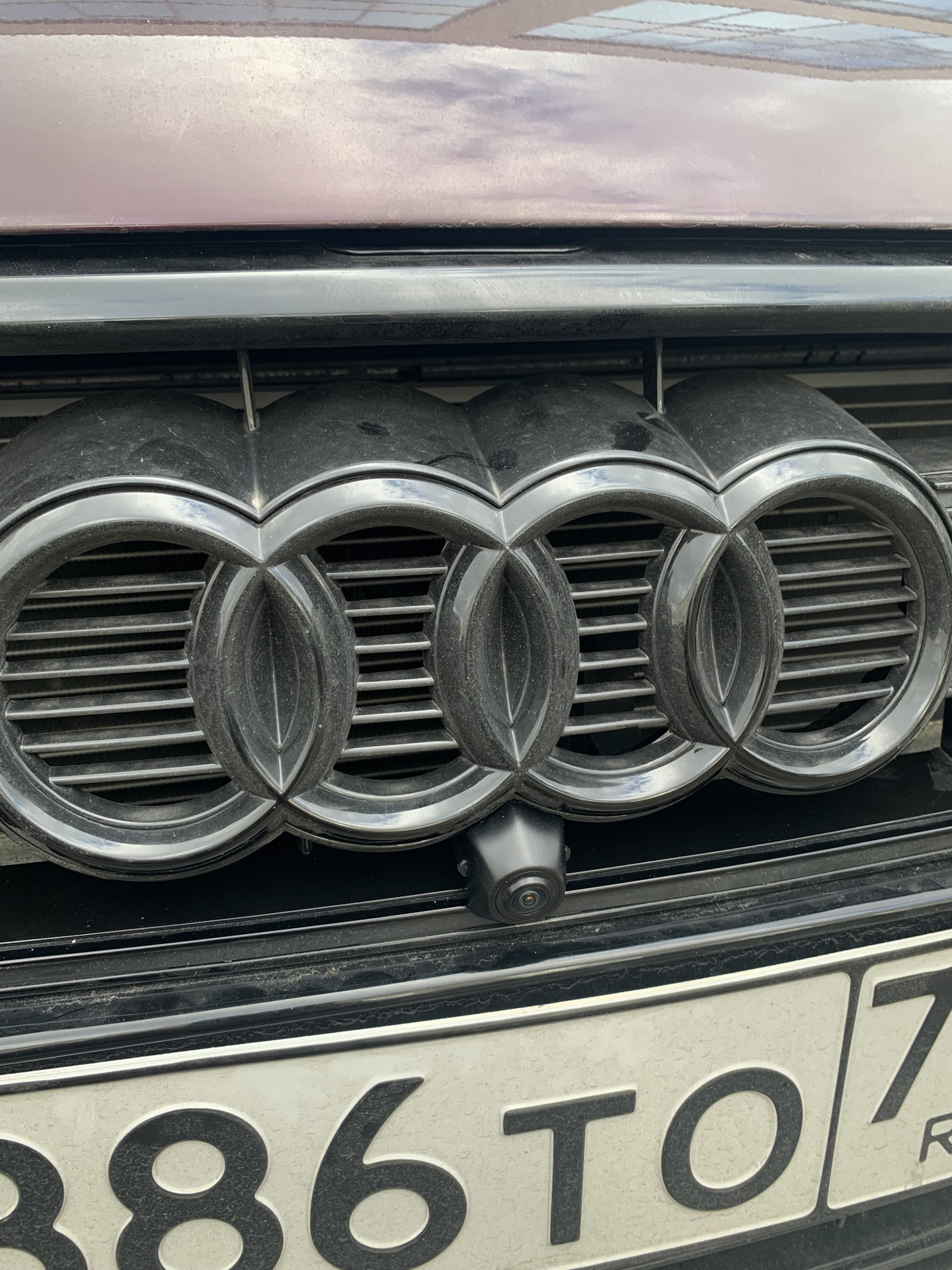 Передняя парковочная камера. — Audi A1 (1G), 1,4 л, 2011 года | тюнинг ...