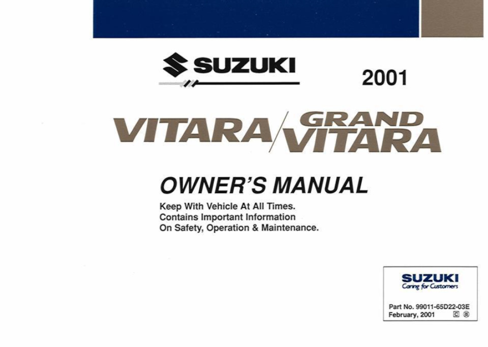 Руководство по Эксплуатации Suzuki Grand Vitara