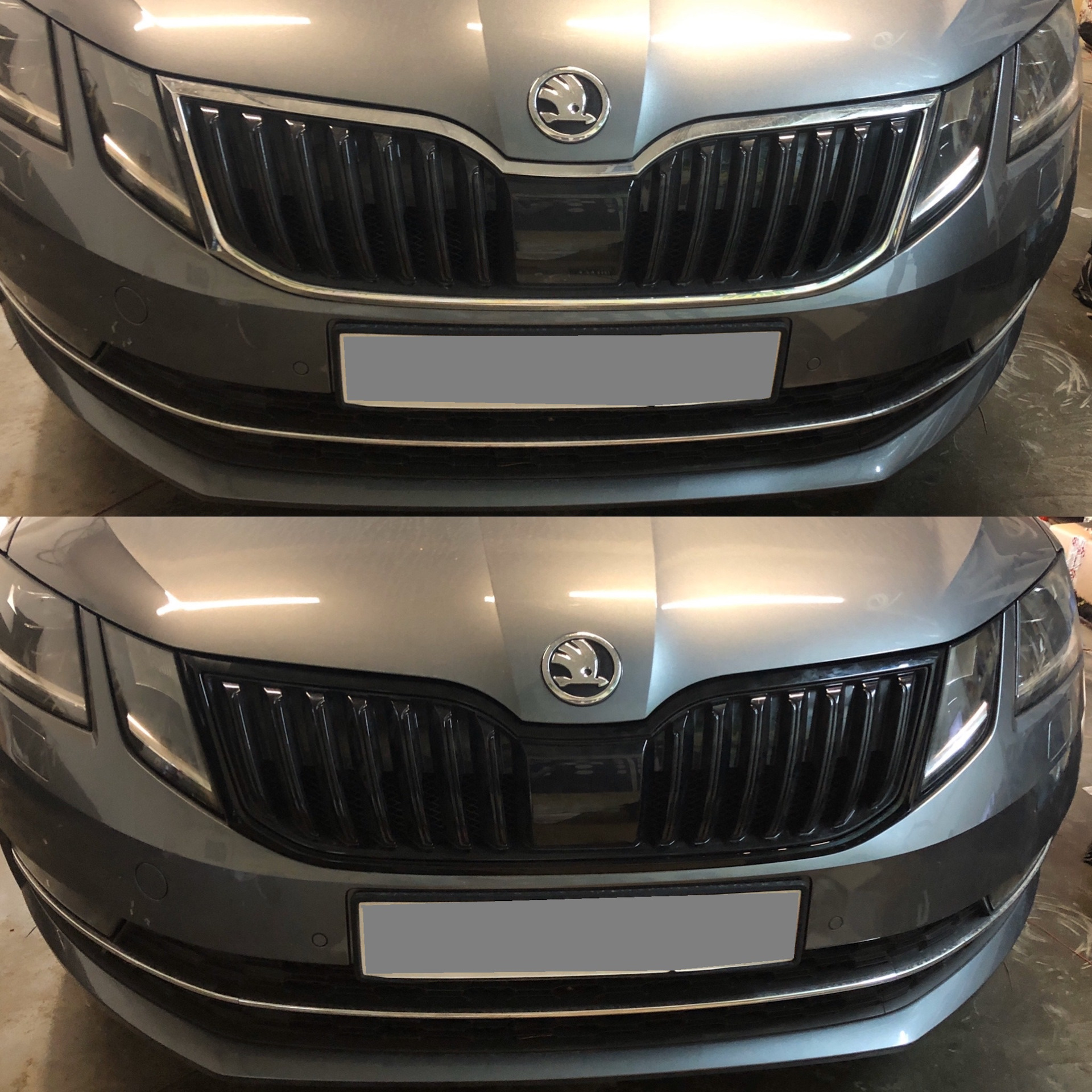 Черная рамка решетки радиатора от Black Edition — Skoda Octavia A7 Mk3 ...