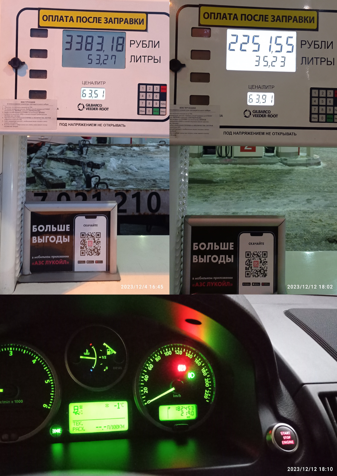 Расход топлива зимой. (фактический) — Land Rover Freelander 2 (L359), 2 ...