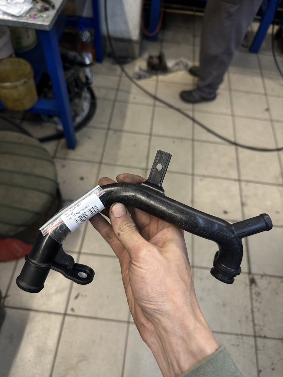 Алюминиевая помпа с холодным термостатом. — Skoda Octavia A5 Mk2, 1,8 л ...