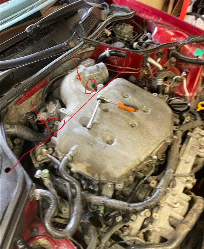 Замена прокладок датчика положения распредвала — Infiniti G35 Coupe, 3 ...