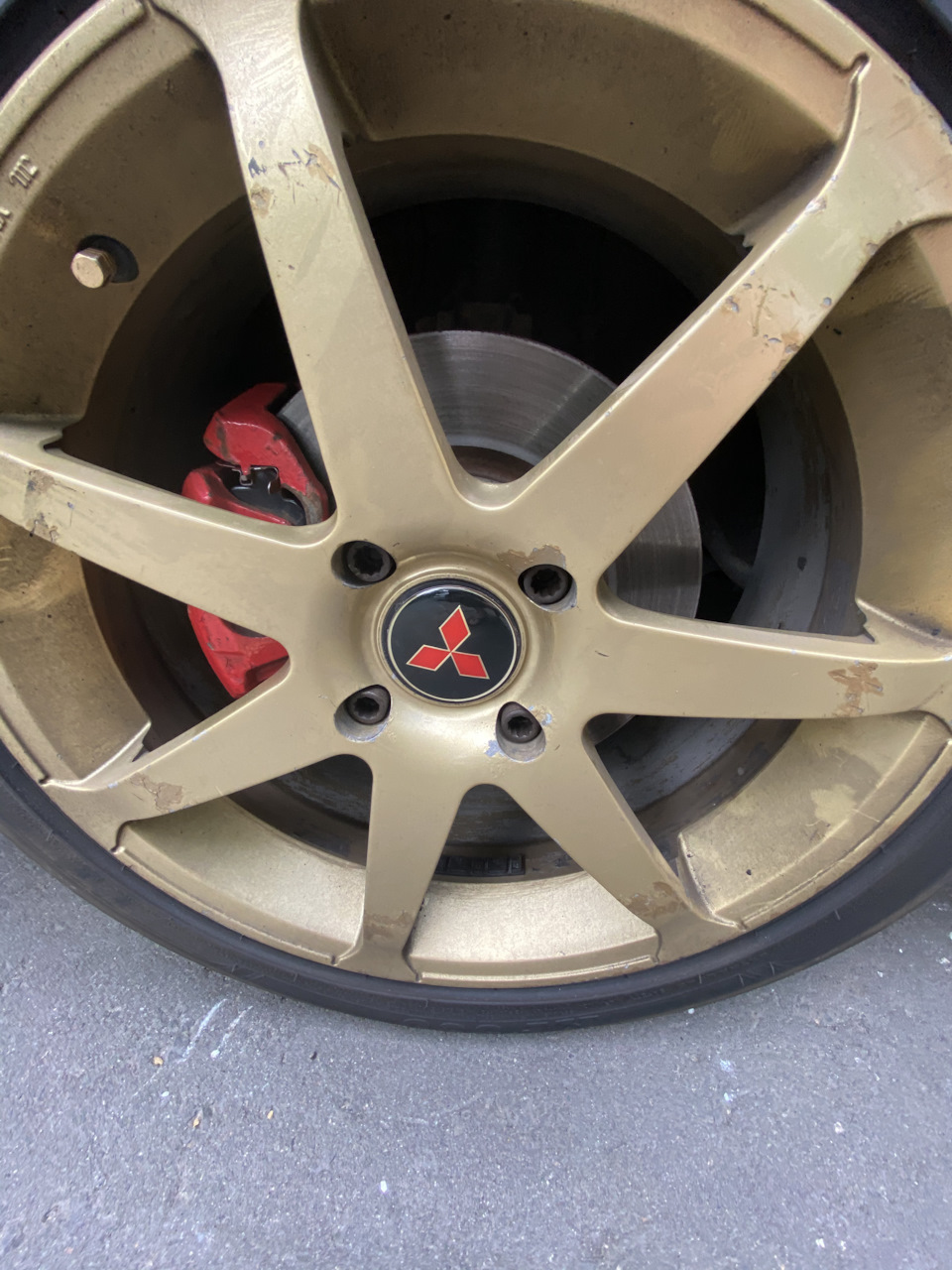 Новые центральные колпачки на диски — Mitsubishi Lancer IX, 1,6 л, 2007 ...