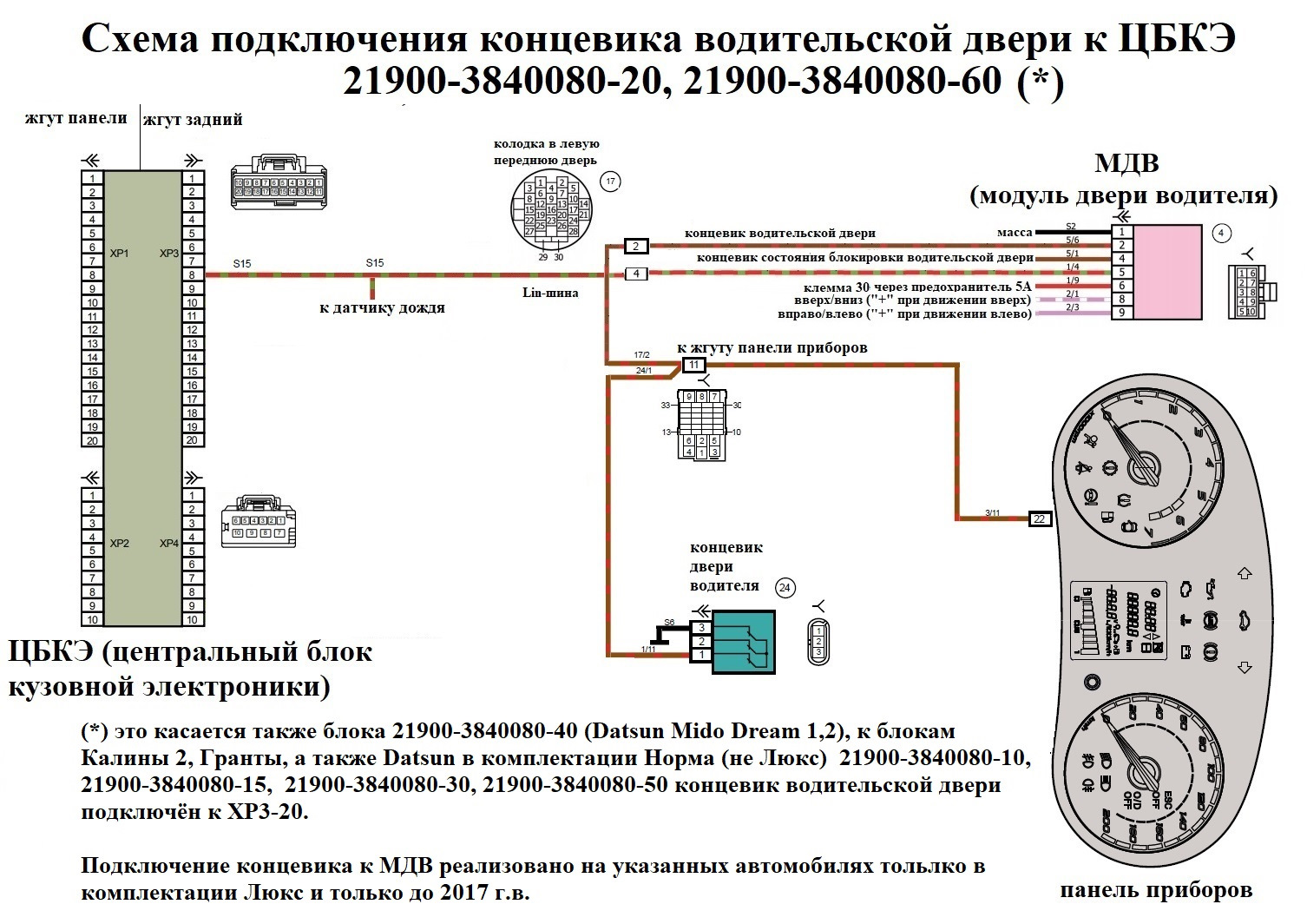 Управление светом калина 1