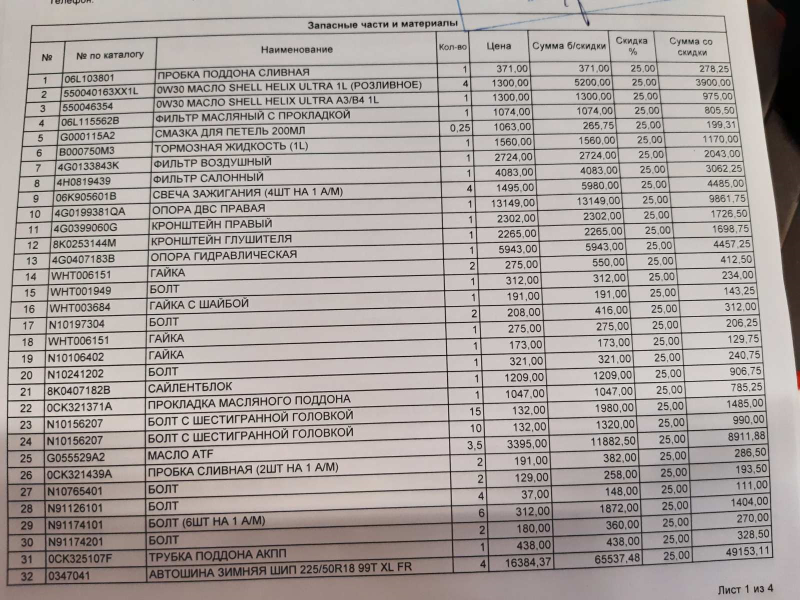 ТО 105 000 км — Audi A6 (C7), 1,8 л., 2015 года | плановое ТО | DRIVE2