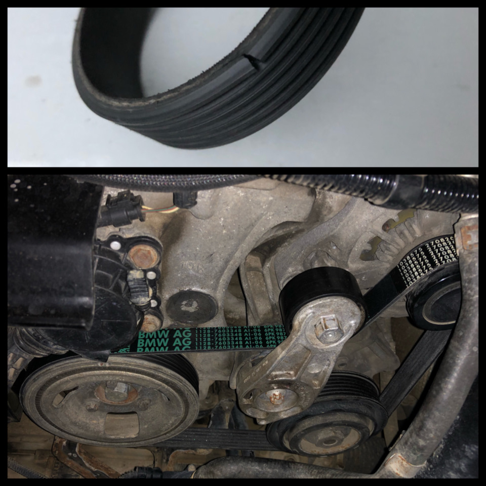 Замена ремня навесного оборудования — BMW 1 series (F20), 1,6 л, 2013 ...