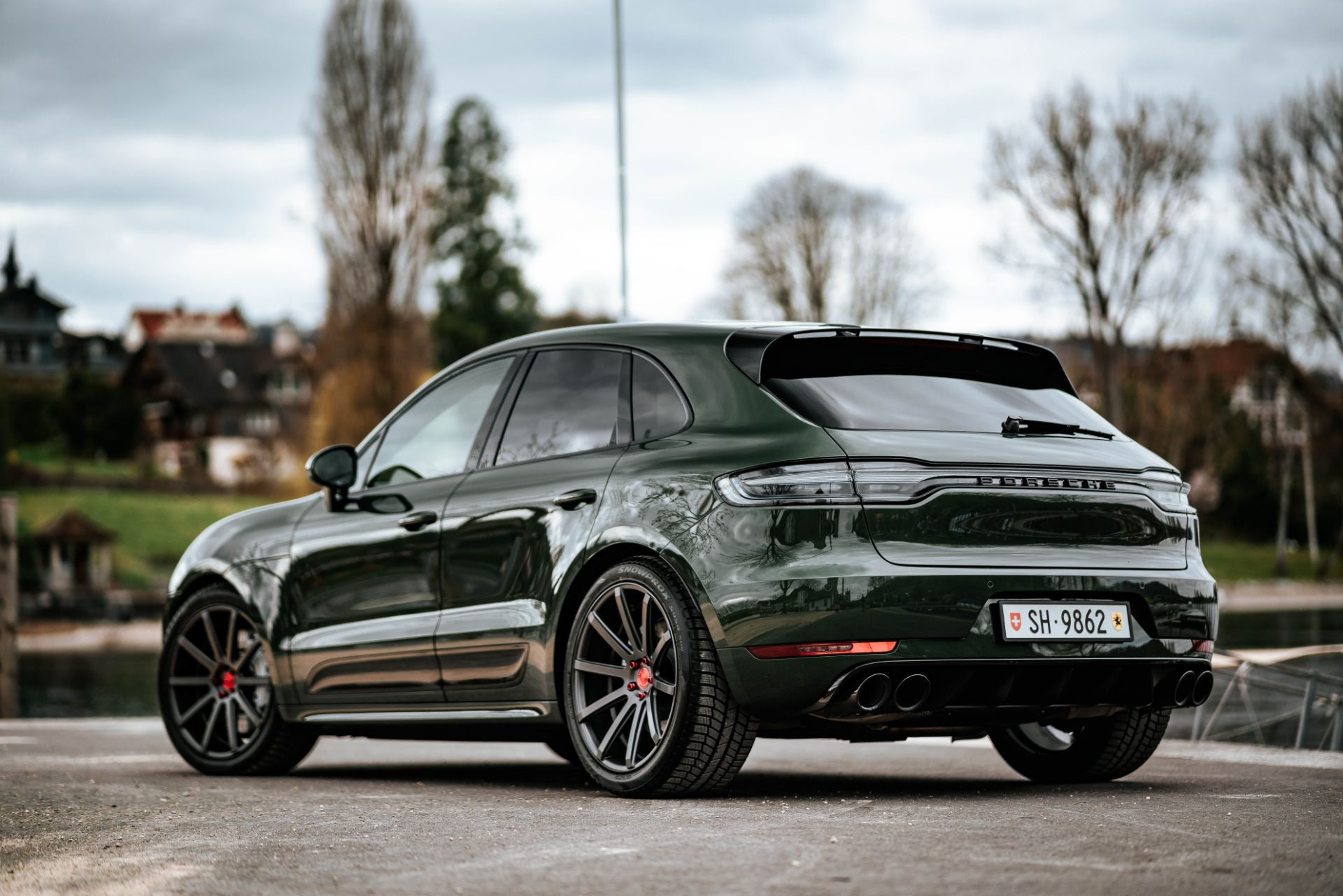 Green Khaki Porsche Macan