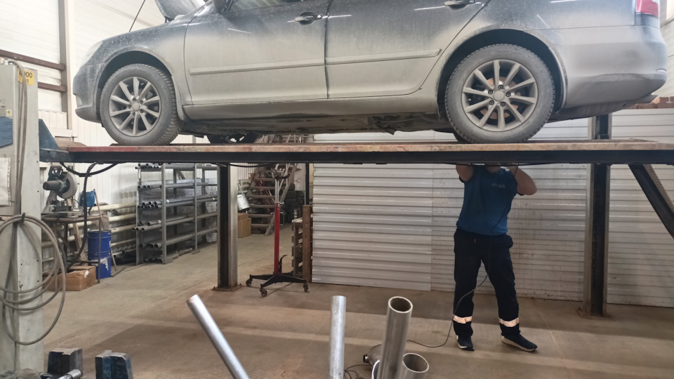 Вернул выхлоп в сток. Чем не устроил Стронгер. — Skoda Octavia A5 Mk2 ...