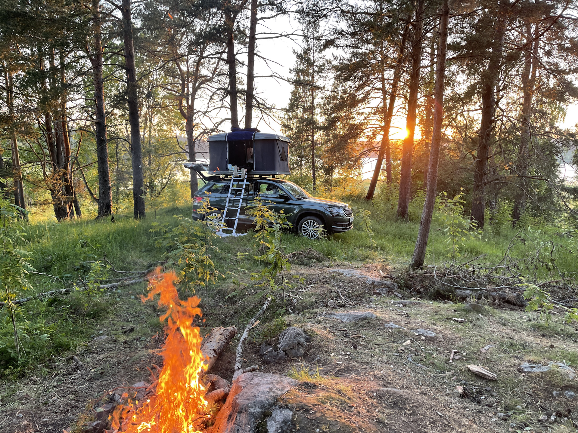 В Карелию с палаткой на крыше (часть 2) — Skoda Kodiaq, 2 л, 2021 года |  путешествие | DRIVE2