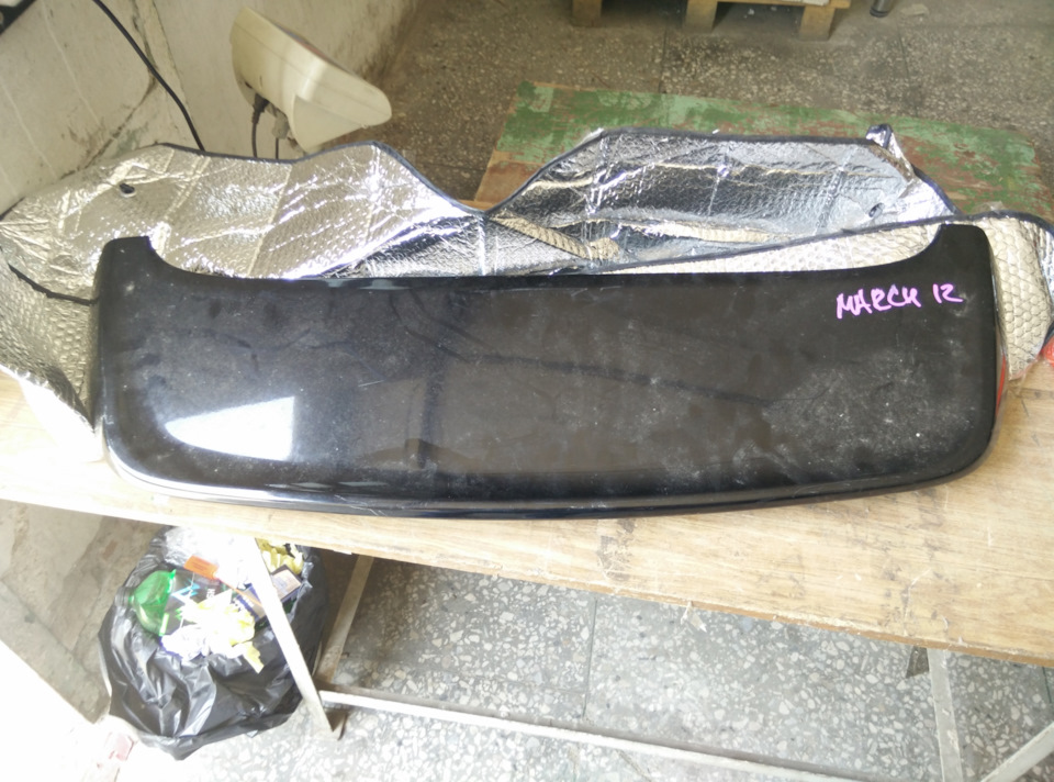 Покупка и установка спойлера — Nissan Micra (K12), 1,2 л, 2006 года ...