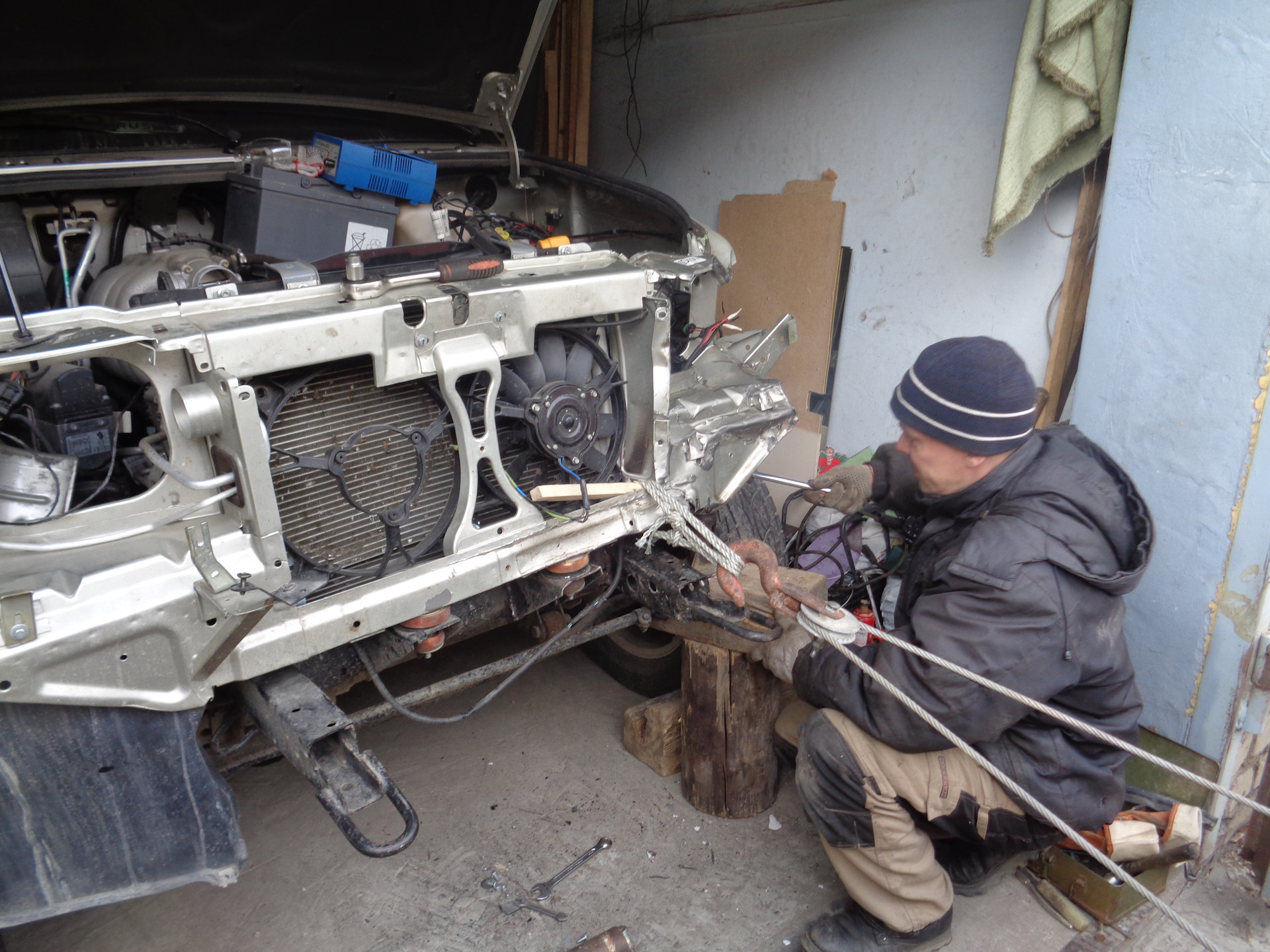 вытягивание кузова ваз 2112. вытянуть морду. ваз 2115 морда. ваз 2114 морда. перекупы ремонтируют ваз 2110.