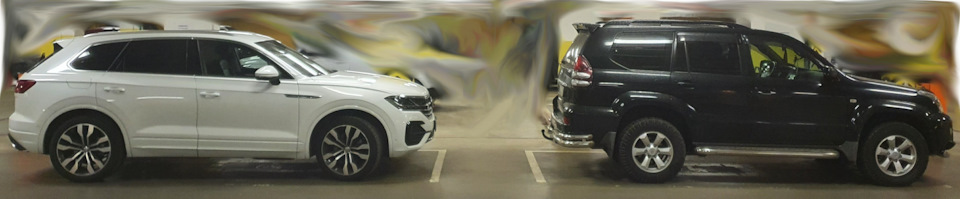 Volkswagen Touareg III vs Toyota Land Cruiser Prado 120 — DRIVE2