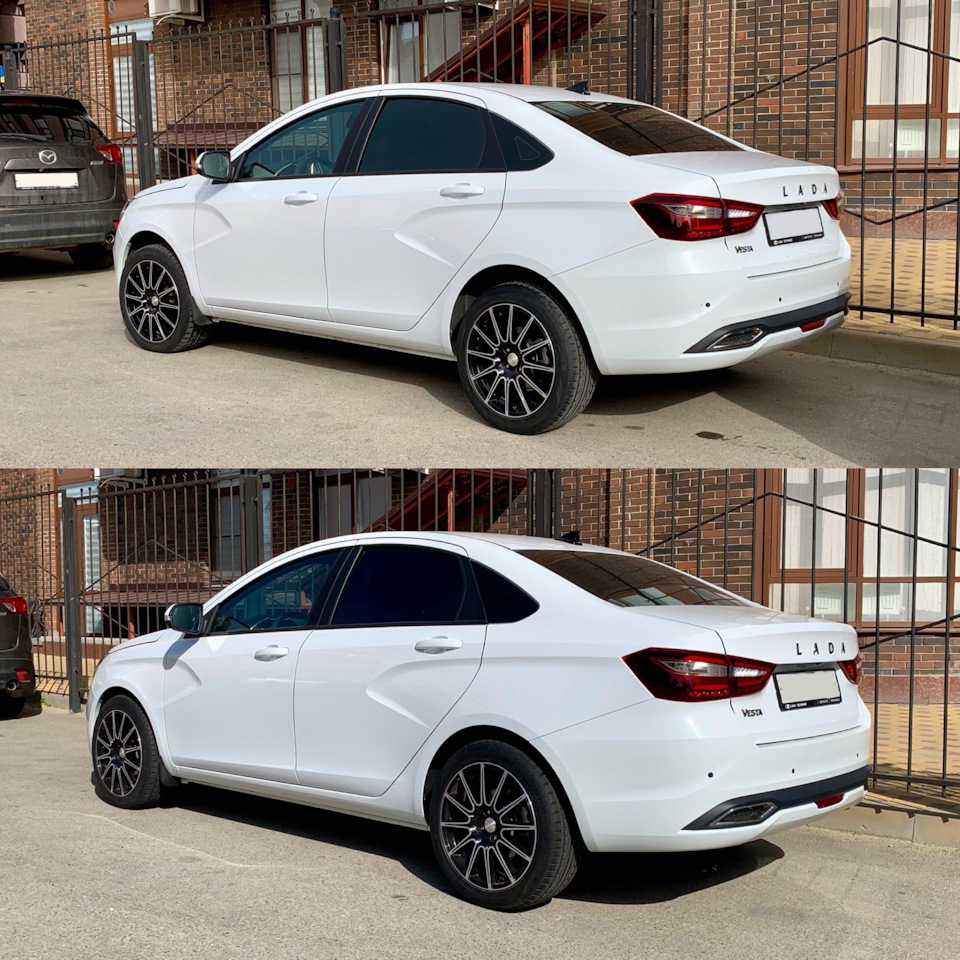 Сверху заводские пружины, снизу пружины веста спорт. — Lada Vesta (NG)