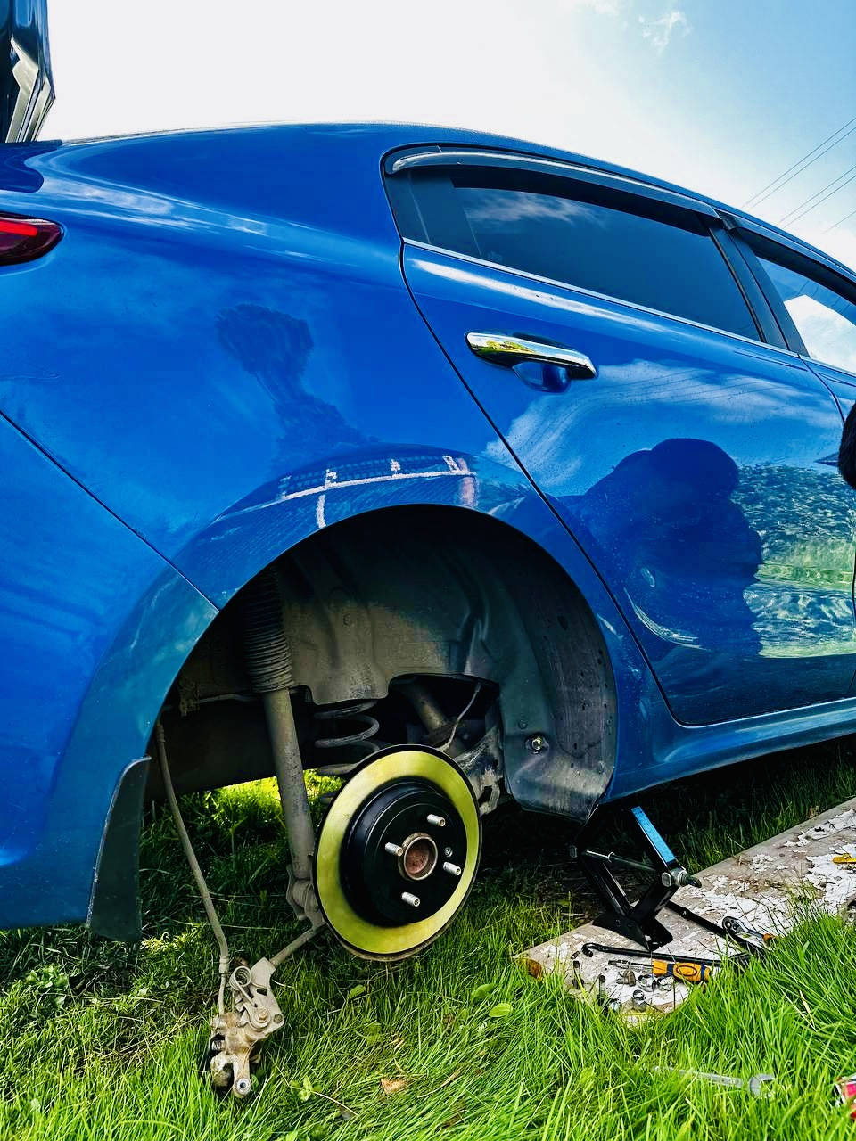 Обслуживание задних тормозов. — KIA Rio (4G), 1,6 л, 2019 года ...