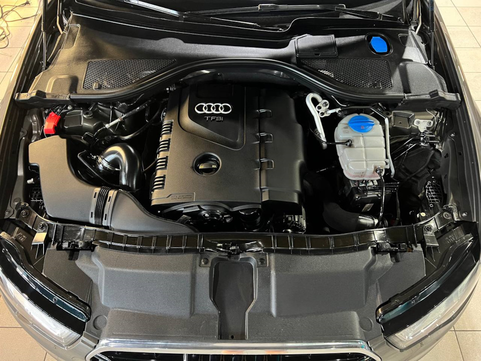 Подкапотка после — Audi A6 (C7)