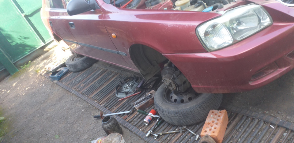 Замена задних и передних амортизаторов на хендай акцент — Hyundai ...