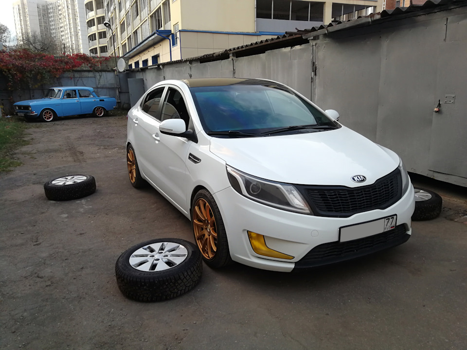 Зимка — KIA Rio (3G), 1,6 л, 2013 года | шины | DRIVE2