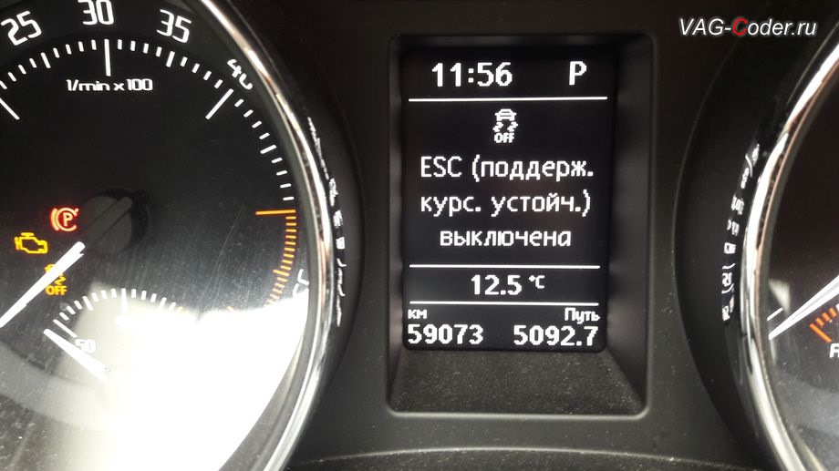 Полное отключение esp skoda