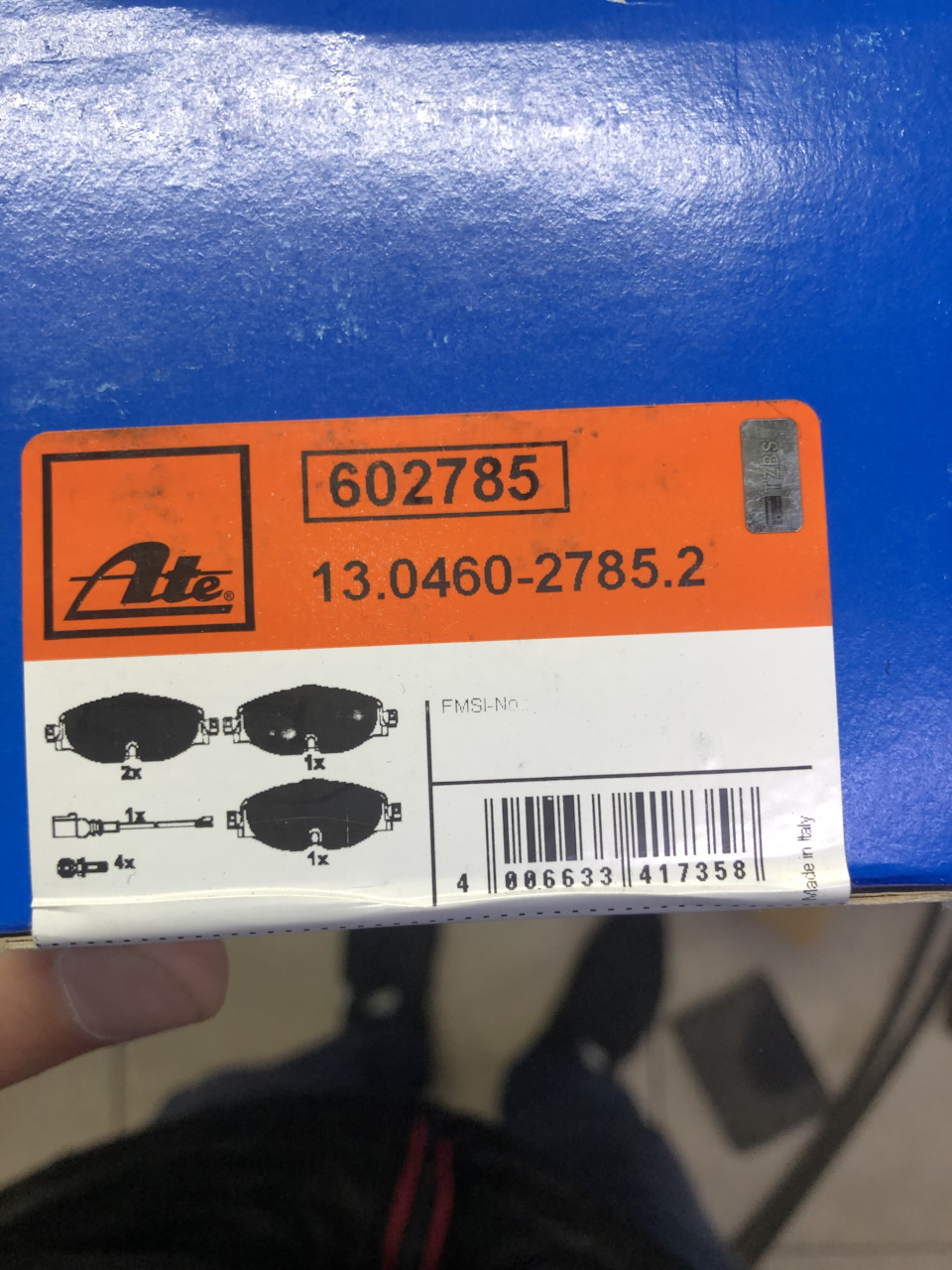 13046027852 Комплект тормозных колодок, дисковый тормоз ATE | Запчасти ...