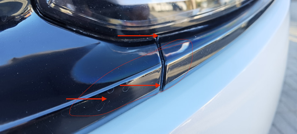 Следы пасты в щелях — Citroen C5 Aircross